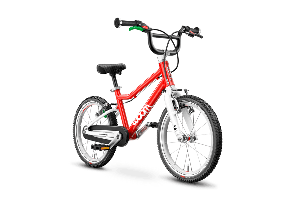 Woom 3 Original Kids Bike (16" Single Speed) - Front angle view of bike