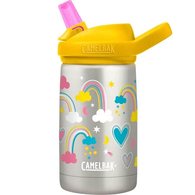 CamelBak Eddy+ Kids 12 oz Bottle, Insulated Stainless Steel with Straw Cap  - Leak Proof When Closed,Flowerchild Sloth 